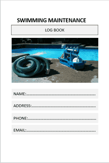 The Complete Pool Maintenance Checklist Log Book